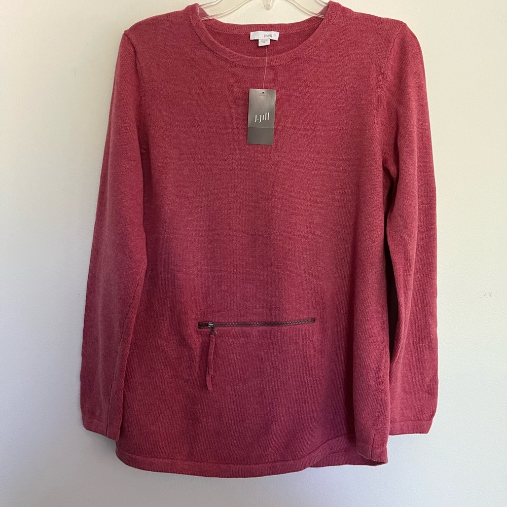 JJill sweater NWT size M in heathered red